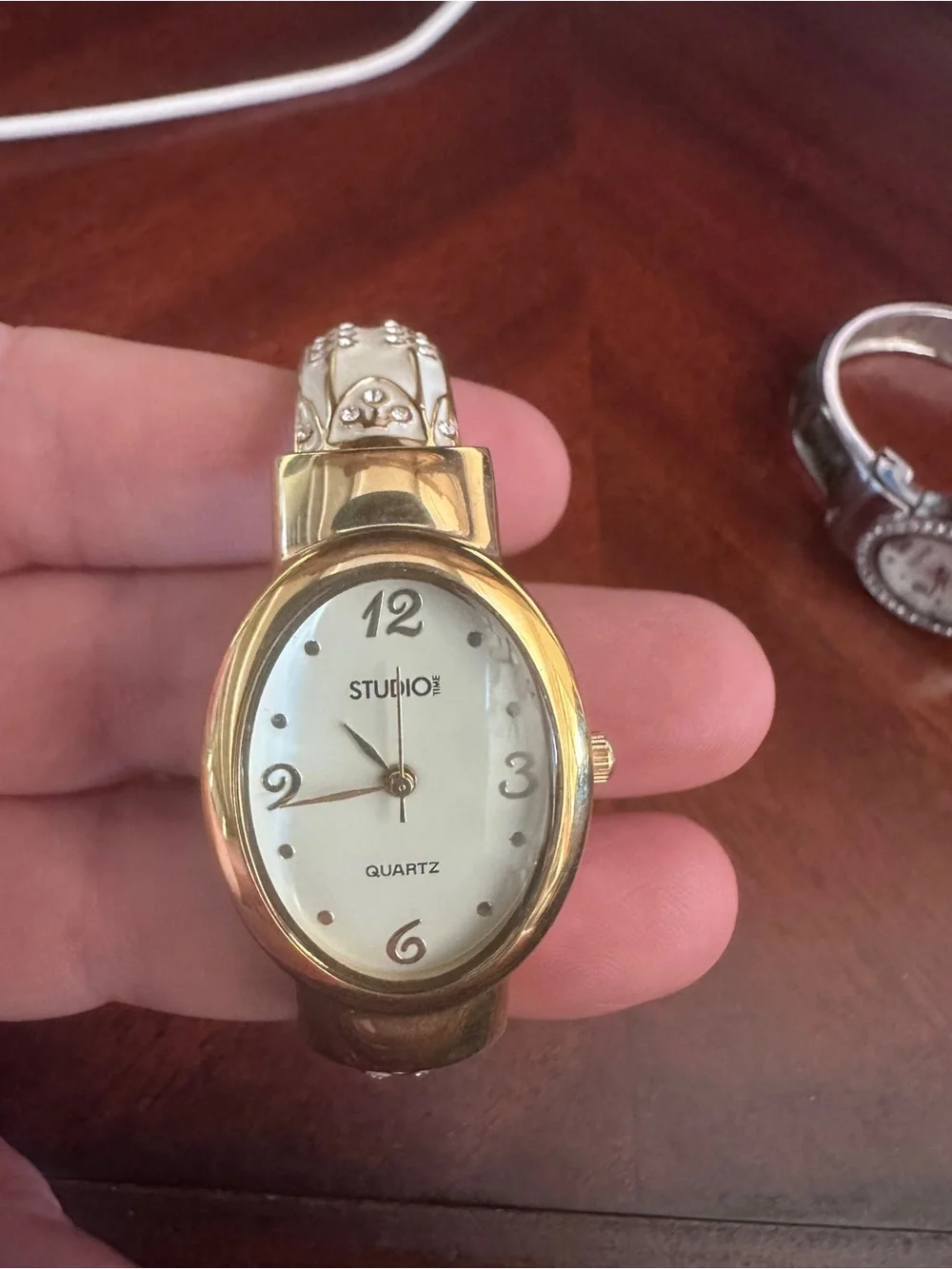 Studio Quartz Women's Gold-Tone Oval Watches